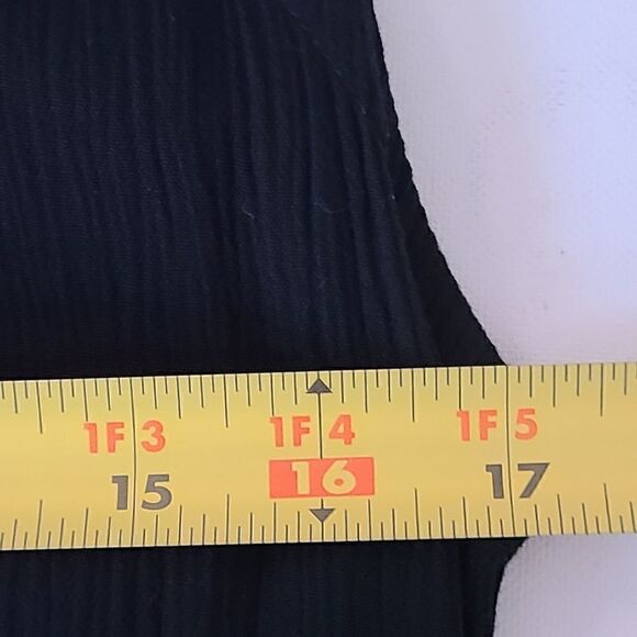 Vasna Women's Black Casual Midi Dress With Ruched Side Accent Size Medium - Picture 11 of 11